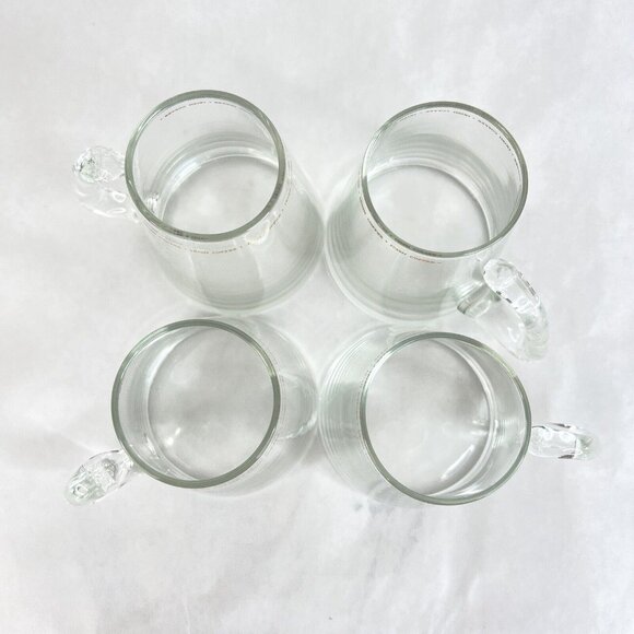 Vintage Irish Coffee Mugs Glass Cups Gold Letters Set of 4 Clear Barware Glass - Picture 9 of 10